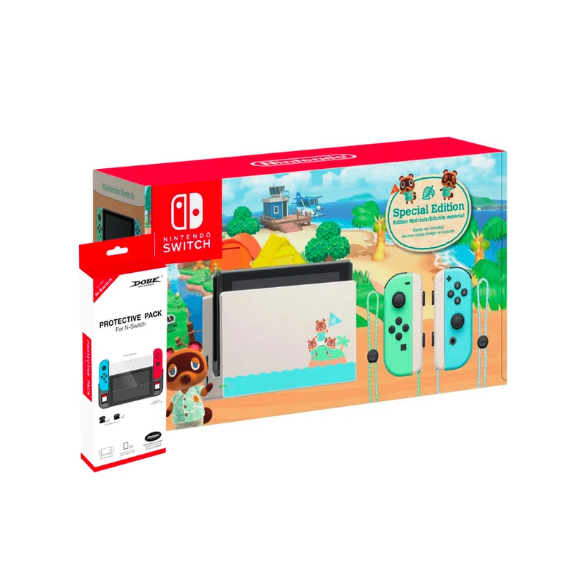 NSW ANIMAL CROSSING CONSOLE + DOBE PROTECTIVE PACK (TNS-1899) BUNDLE