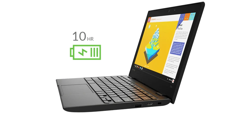 Lenovo 100E 82CD0000US 2ND GEN AST Chromebook (Black) Laptop | 11.6" HD | A4-9120C | 4GB DDR4 | 32GB EMMC | Radeon R4 | Chrome OS