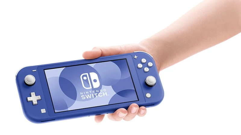 Nintendo Switch Lite Console Blue + Dobe Glass Film 9H (TNS-19118) Bundle