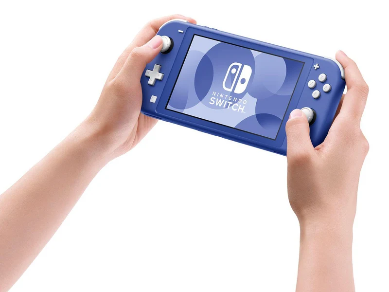 Nintendo Switch Lite Console Blue + Dobe Glass Film 9H (TNS-19118) Bundle