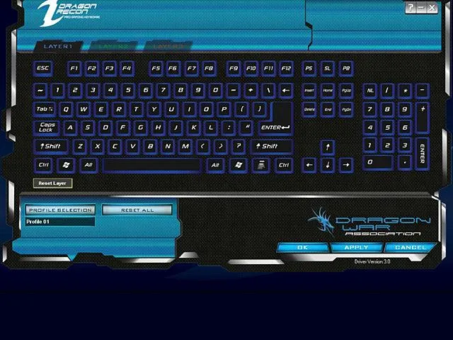 Elephant Dragonwar Dragon Recon Gaming Keyboard (GK-003)