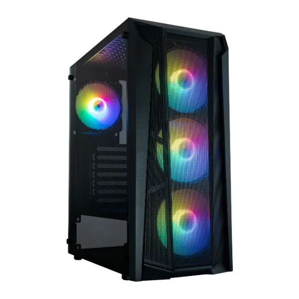 Frontier Trendsonic Cronus CR19A Black Tempered ATX Case (4 LED Fans)