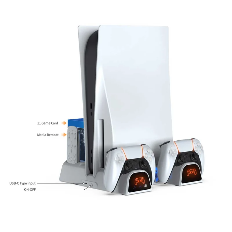 Dobe Multifunctional Cooling Stand For PS5 / New Slim PS5 (White) TP5-3532B