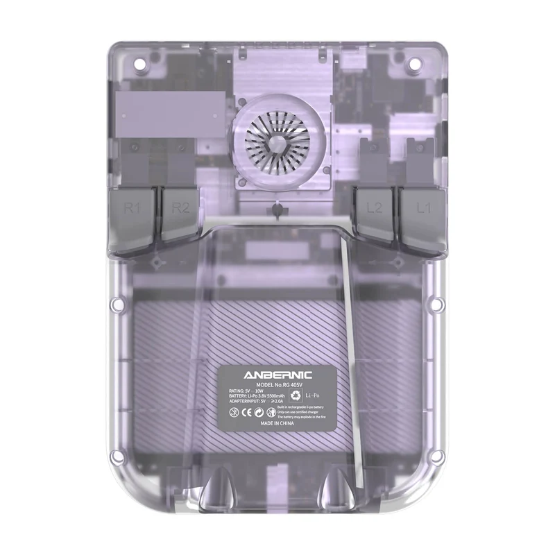 Anbernic RG405V Retro Handheld Gaming Console (Wood Grain Color, Gray, Transparent Purple)