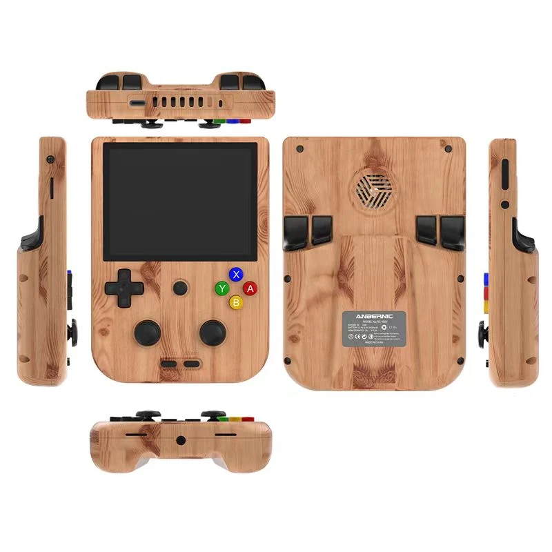 Anbernic RG405V Retro Handheld Gaming Console (Wood Grain Color, Gray, Transparent Purple)