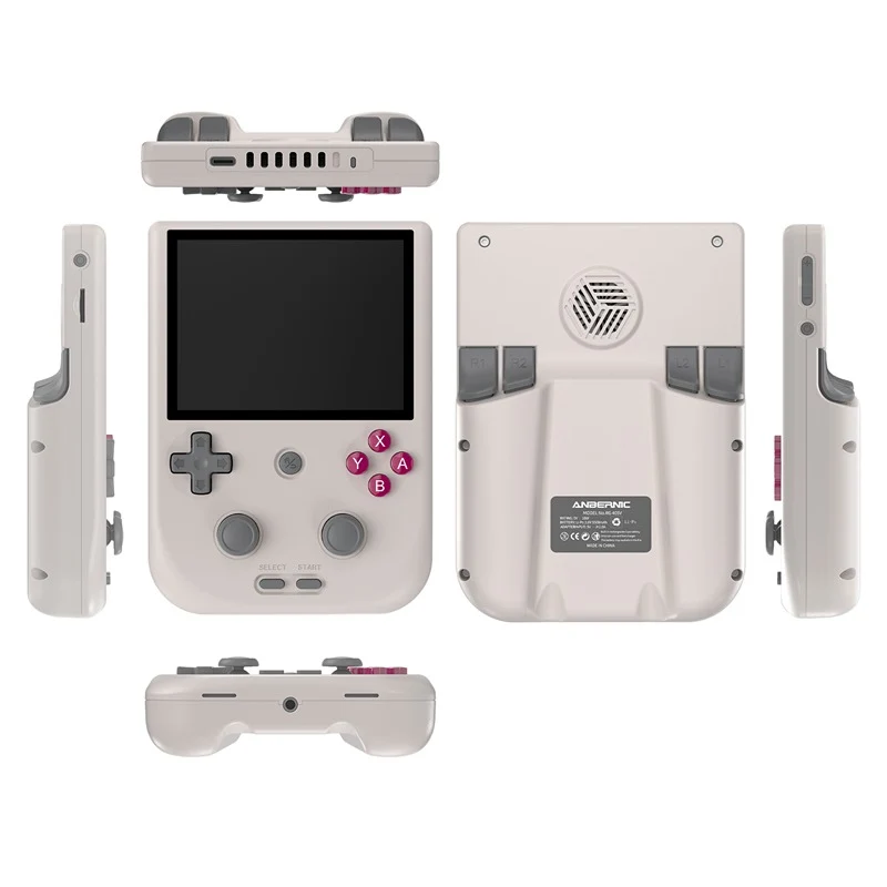 Anbernic RG405V Retro Handheld Gaming Console (Wood Grain Color, Gray, Transparent Purple)