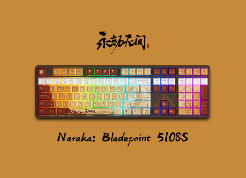 Akko Naraka Bladepoint 5108S RGB Hot-Swappable Wired Mechanical Keyboard (Akko CS Silver)