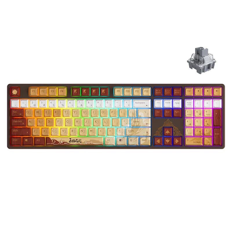 Akko Naraka Bladepoint 5108S RGB Hot-Swappable Wired Mechanical Keyboard (Akko CS Silver)