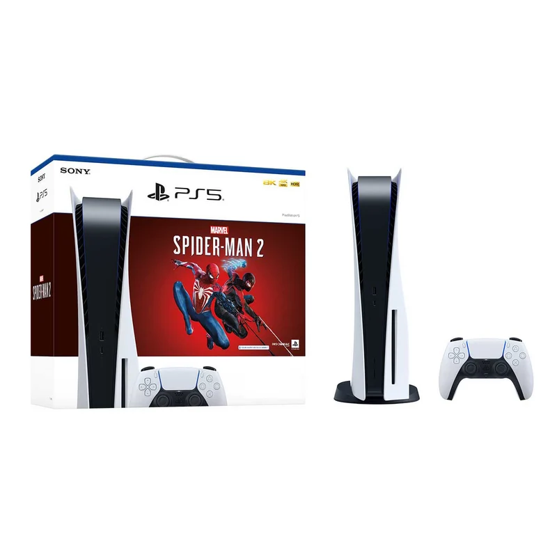 Sony Playstation PS5 Console Marvel Spider-Man 2 Standard Edition Bundle (Includes retail copy of Marvels Spiderman 2 PS5) (CFI-1218A 01)