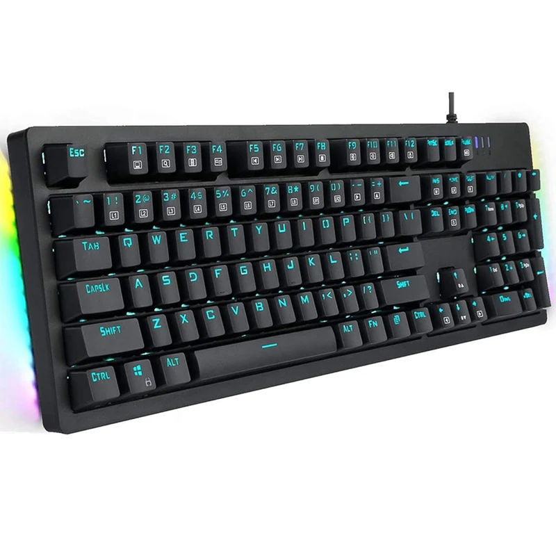 E-Yooso K-610 104 Keys Hot Swappable Wired Mechanical Keyboard Black (Blue Switch)
