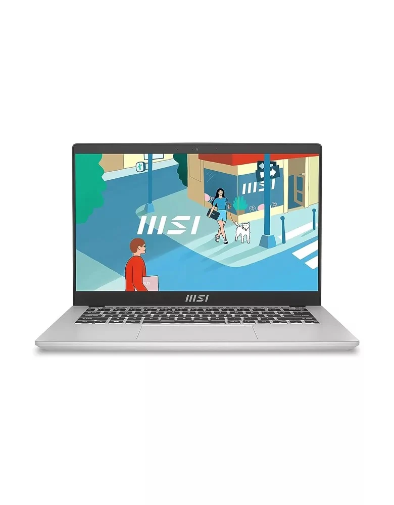 MSI Modern 14 C12M-620PH Laptop (Urban Silver) | 14" FHD | i3-1215U | 8GB RAM | 512GB SSD | Intel UHD Graphics | Windows 11 Home | MSI Sleeve Bag GP
