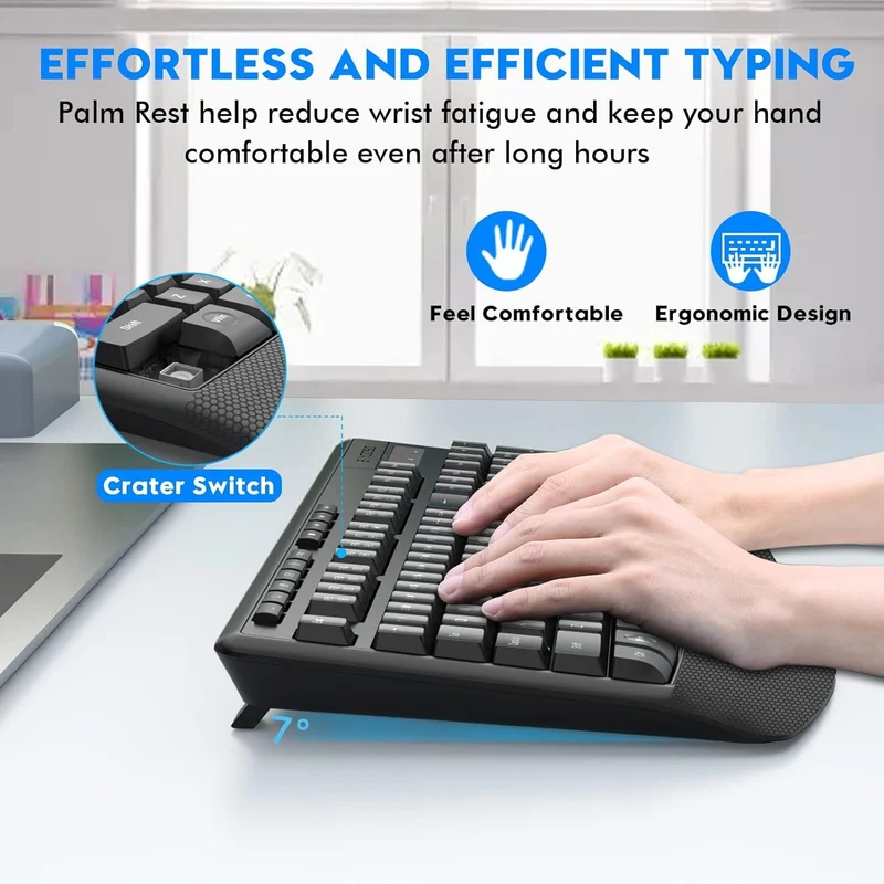 E-Yooso E-787 Wireless Keyboard & Mouse Combo (Black)