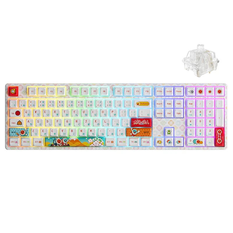 Akko Taiko No Tatsujin 5108S RGB Hot-Swappable Wired Mechanical Keyboard (Akko Crystal)