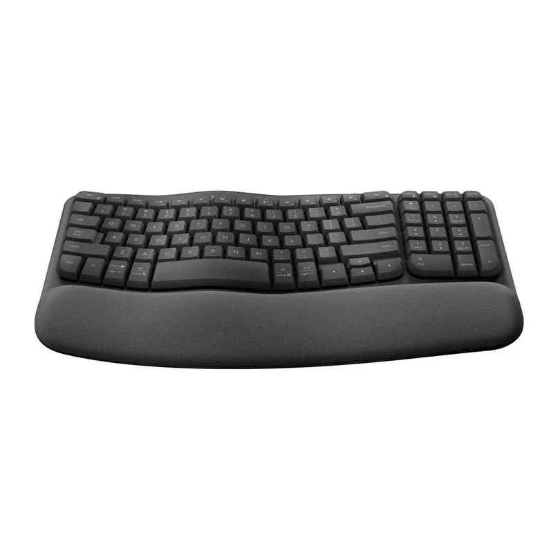 Logitech Wave Keys Ergonomic Wireless Keyboard (Graphite, Off-White)