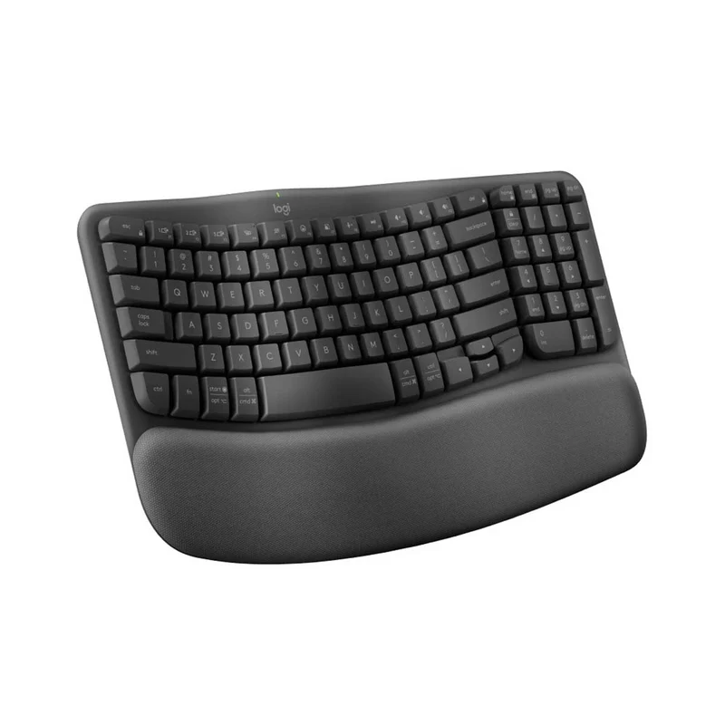 Logitech Wave Keys Ergonomic Wireless Keyboard (Graphite, Off-White)