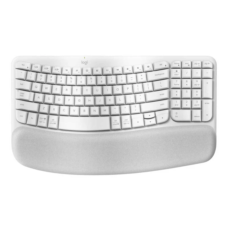 Logitech Wave Keys Ergonomic Wireless Keyboard (Graphite, Off-White)