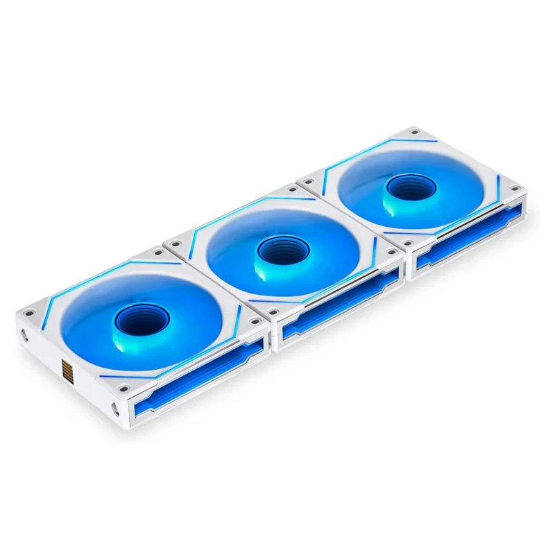 Lian Li Uni Fan SL-Infinity 120 RGB Revolutionized Daisy-Chain ARGB Fan With Controller (Triple Pack) (WHITE) (UF-SLIN120-3W)
