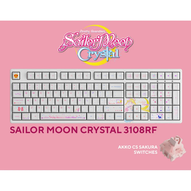 Akko Sailor Moon Crystal 3108RF Wireless Mechanical Keyboard (Akko CS Sakura)