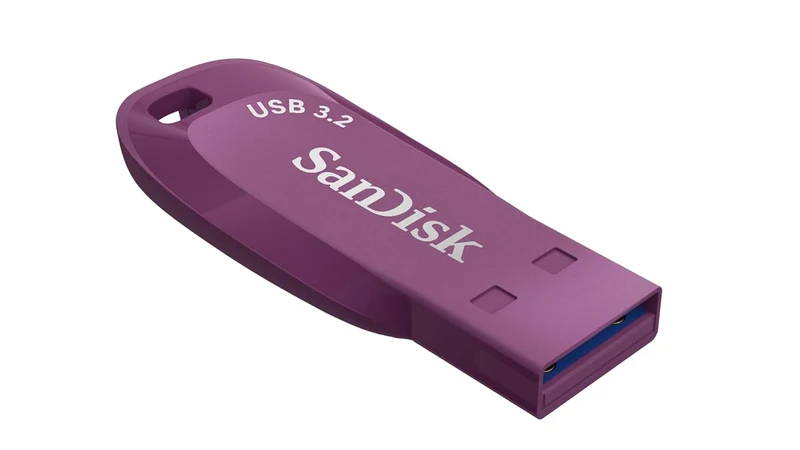 Sandisk Ultra Shift 128GB USB 3.2 Gen 1 Flash Drive (Black, Cattleya Orchid Purple, Bachelor Button Blue, Evening Primrose Green)