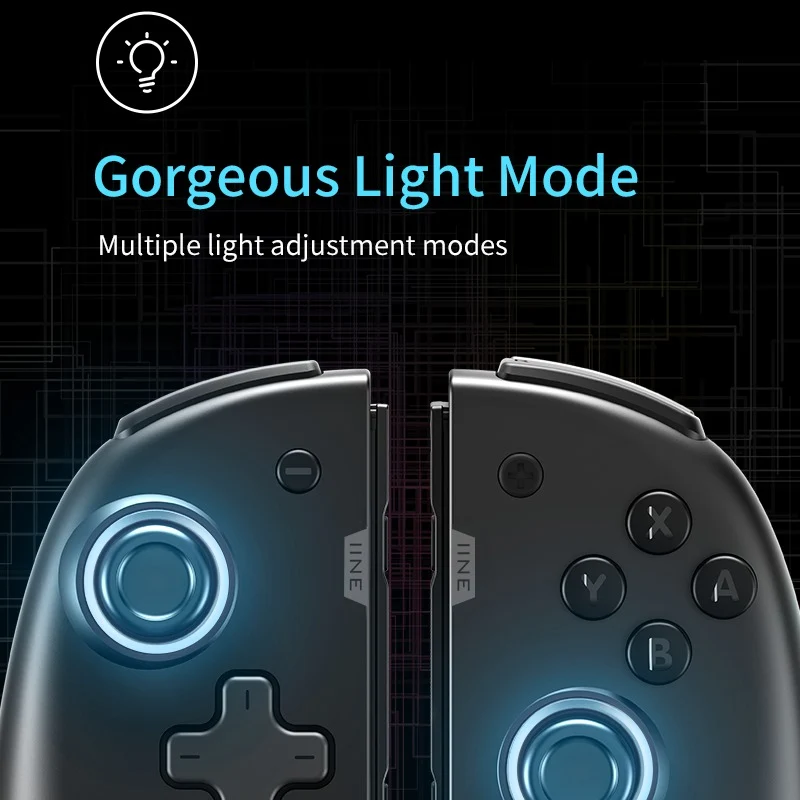 IINE Switch Elite Large Left And Right Controller (Transparent) (L552)