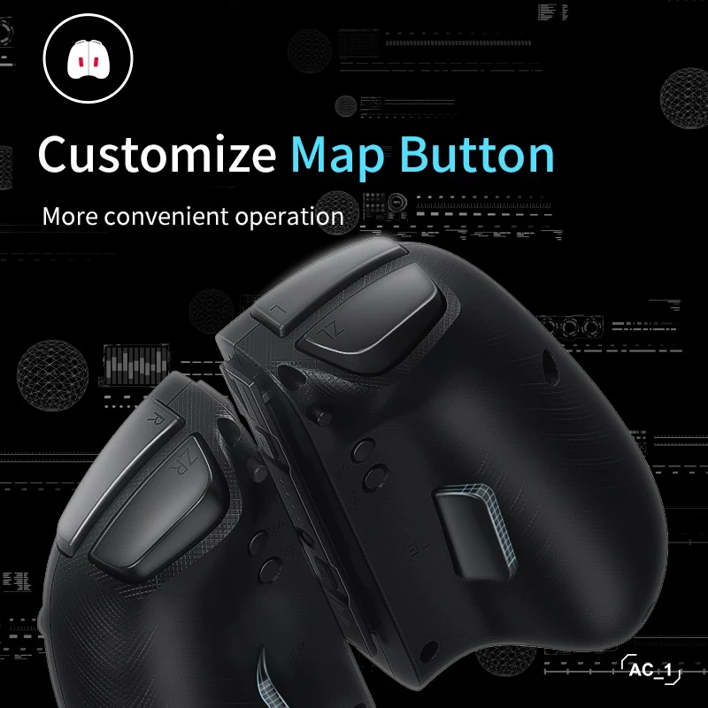 IINE Switch Elite Large Left And Right Controller (Transparent) (L552)