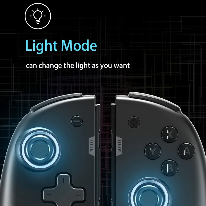 IINE Switch Elite Large Left And Right Controller (Transparent) (L552)