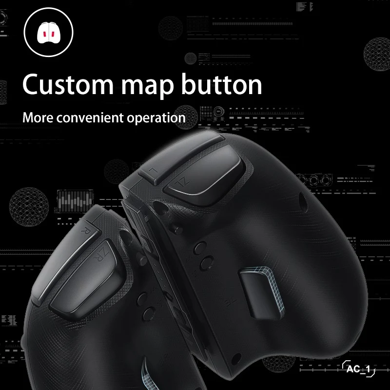 IINE Switch Elite Large Left And Right Controller (Transparent) (L552)