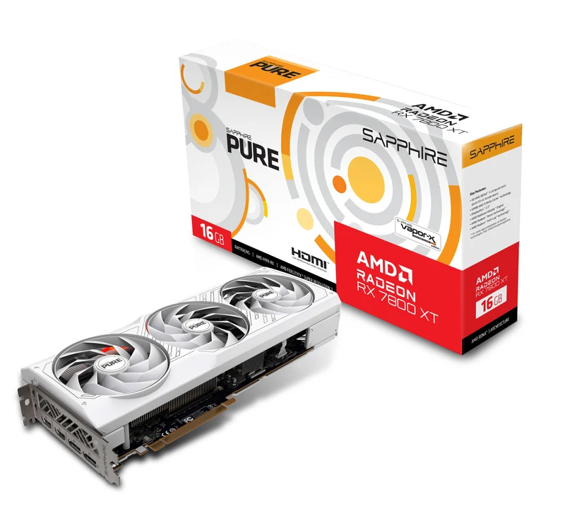 Sapphire Pure AMD Radeon RX 7800 XT Gaming OC 16GB GDDR6 Dual HDMI / Dual DP Graphics Card