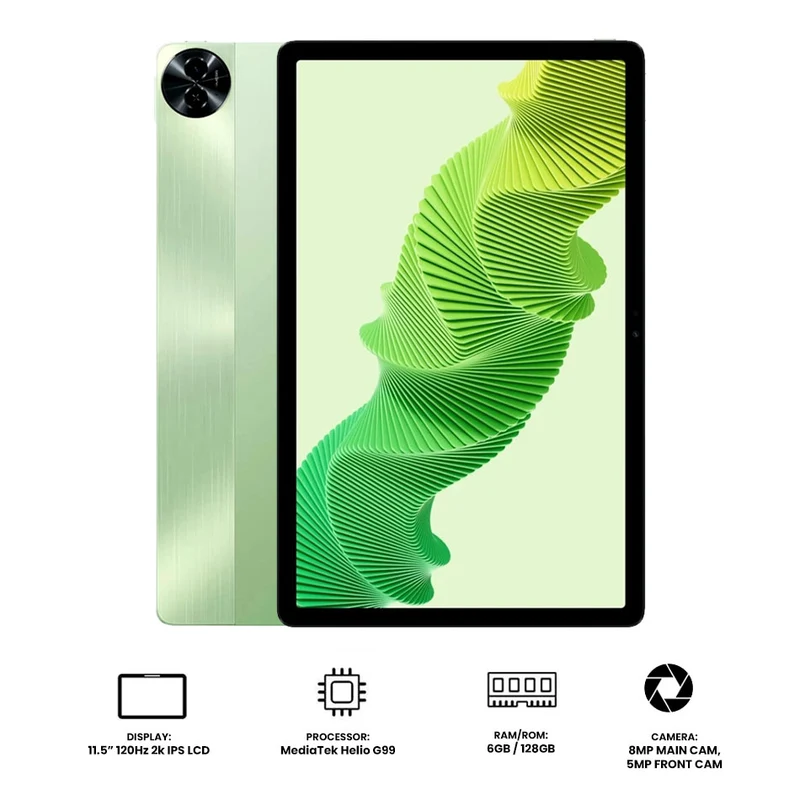 Realme RMP2204 Pad 2 LTE 6GB+128GB 11.5" 120HZ 2K HELIO G99 8360MAH 33W SUPERVOOC Tablet