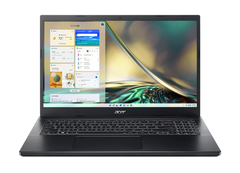 Acer Aspire 7 A715-76G-5188 Laptop (Charcoal Black) | 15.6" FHD 1920x1080 | i5-12450H | 8 GB RAM (32GB MAX.) | 512GB SSD | RTX 2050 | Windows 11 Home | MS Office Home & Student 2021 | Acer Entry Run Rate Backpack E-1620-P