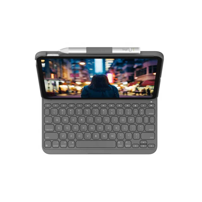 Logitech Slim Folio Keyboard Case For Ipad (10Th Gen) (Grey)