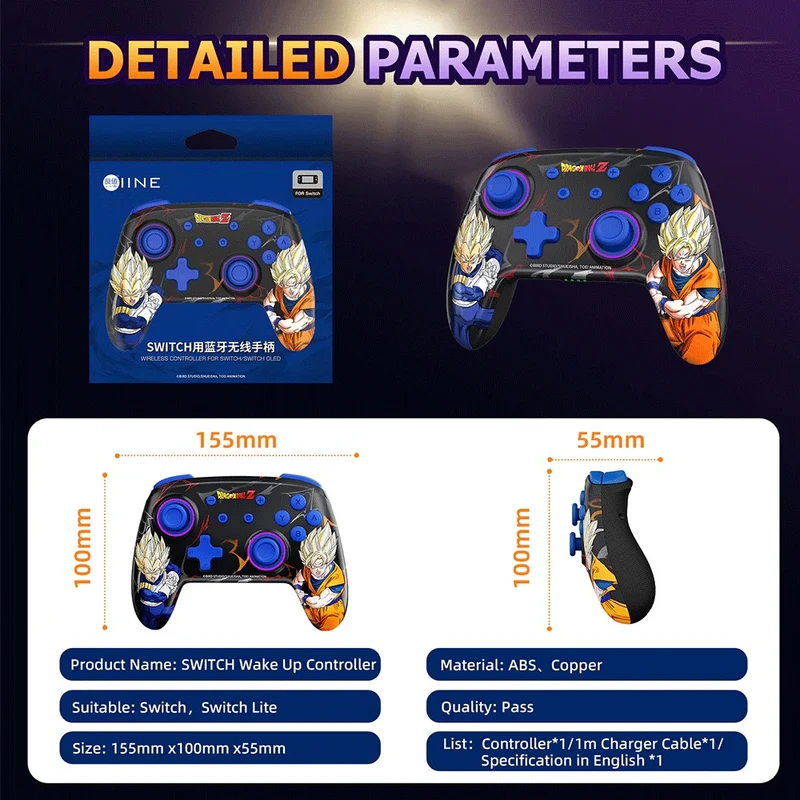 IINE Dragon Ball Z Wireless Controller For Switch / Switch OLED (L828)