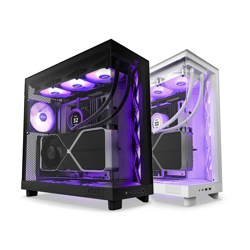 NZXT H6 Flow RGB Compact Dual-Chamber ATX Mid-Tower Airflow Case With RGB Fans