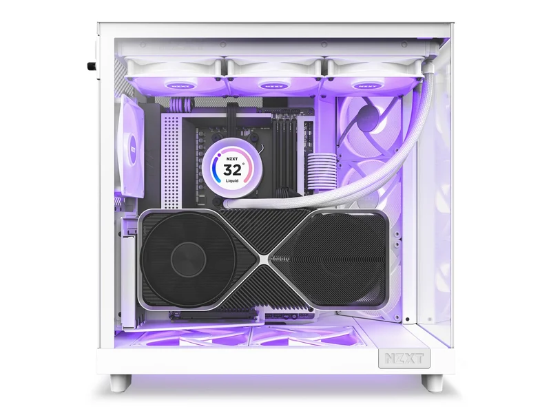 NZXT H6 Flow RGB Compact Dual-Chamber ATX Mid-Tower Airflow Case With RGB Fans