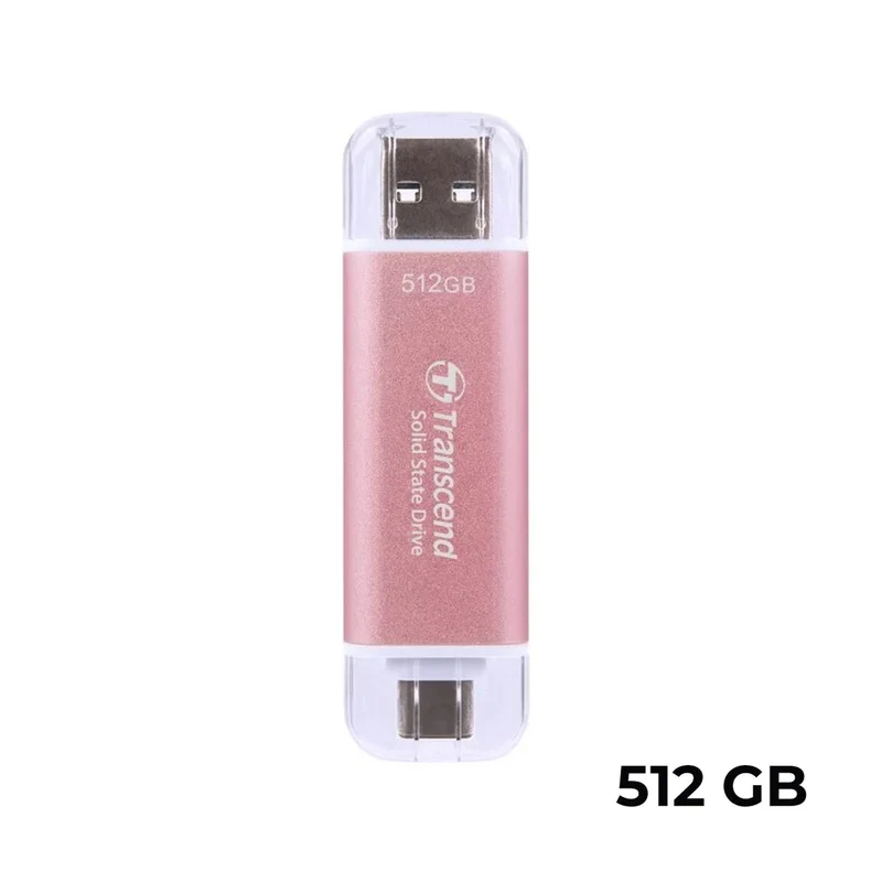 Transcend ESD310P 10GBPS USB Type-C Portable SSD (Pink) (512GB, 1TB, 2TB)