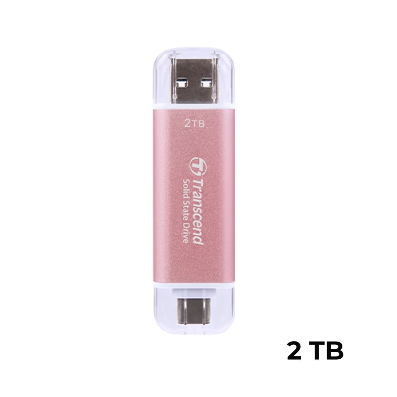 Transcend ESD310P 10GBPS USB Type-C Portable SSD (Pink) (512GB, 1TB, 2TB)
