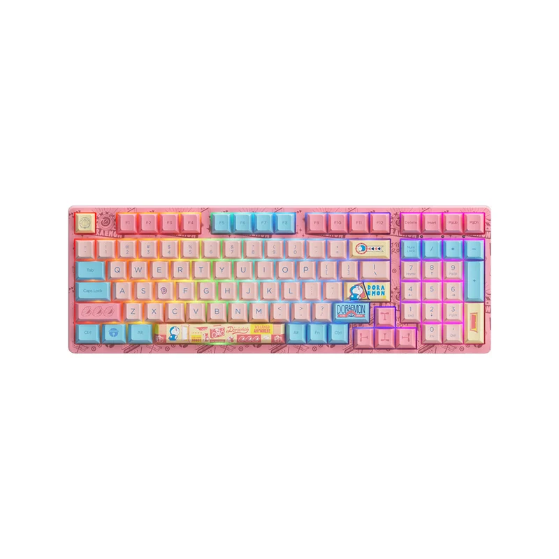 Akko Doraemon Macaron 3098B Multi-Modes RGB Hot-Swappable Mechanical Keyboard (Akko CS Jelly Blue)