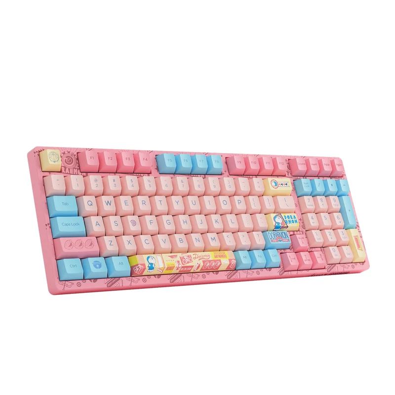 Akko Doraemon Macaron 3098B Multi-Modes RGB Hot-Swappable Mechanical Keyboard (Akko CS Jelly Blue)