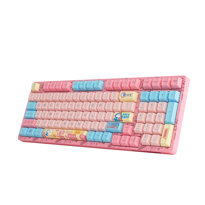 Akko Doraemon Macaron 3098B Multi-Modes RGB Hot-Swappable Mechanical Keyboard (Akko CS Jelly Blue)