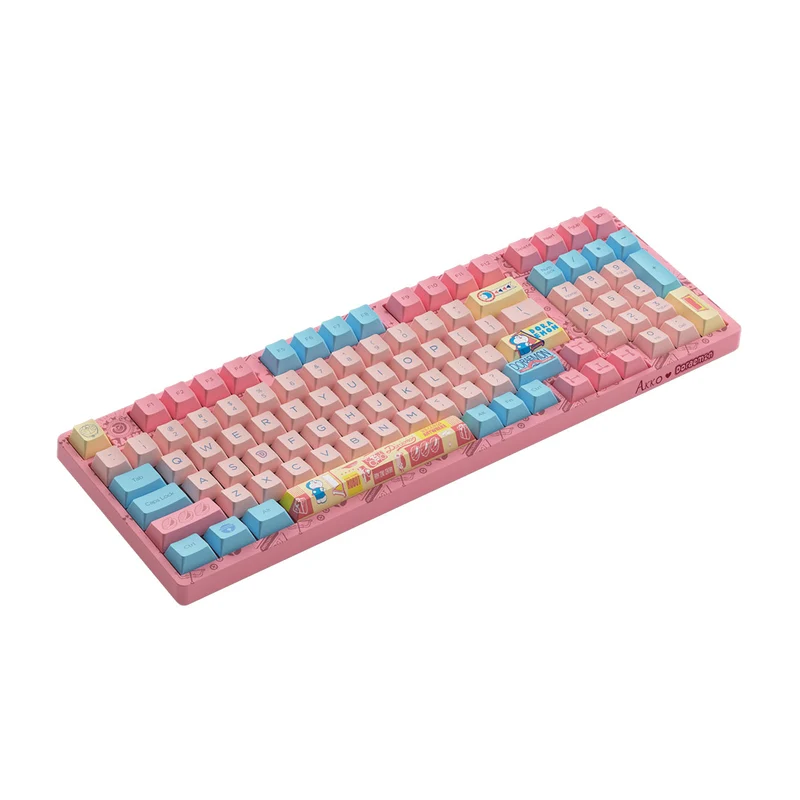 Akko Doraemon Macaron 3098B Multi-Modes RGB Hot-Swappable Mechanical Keyboard (Akko CS Jelly Blue)