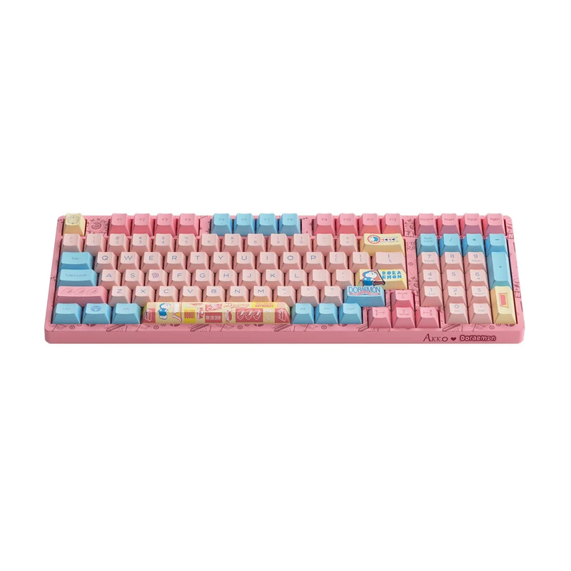 Akko Doraemon Macaron 3098B Multi-Modes RGB Hot-Swappable Mechanical Keyboard (Akko CS Jelly Blue)
