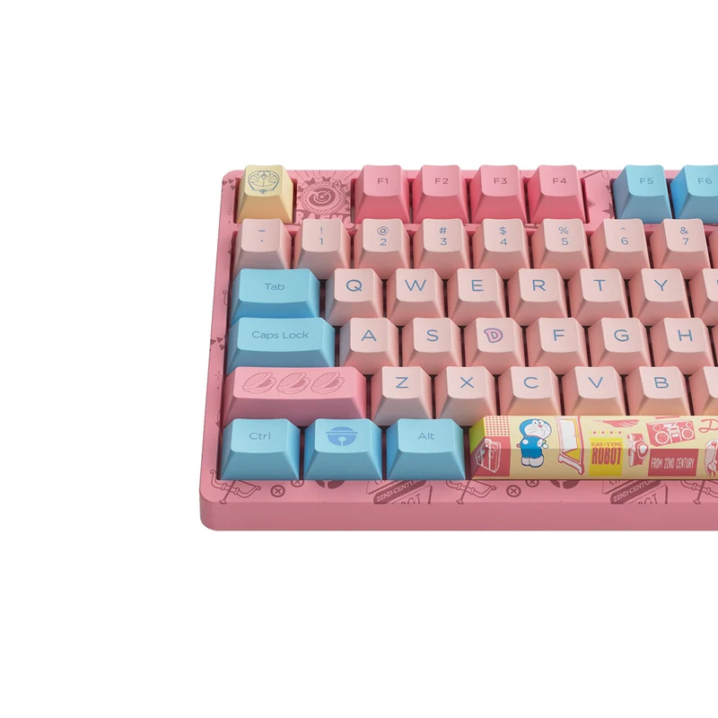 Akko Doraemon Macaron 3098B Multi-Modes RGB Hot-Swappable Mechanical Keyboard (Akko CS Jelly Blue)