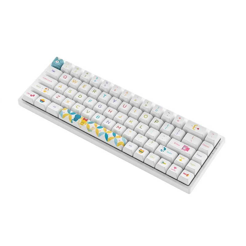 Akko Doraemon Rainbow 3068B Multi-Modes RGB Hot-Swappable Mechanical Keyboard (Akko CS Jelly Purple)