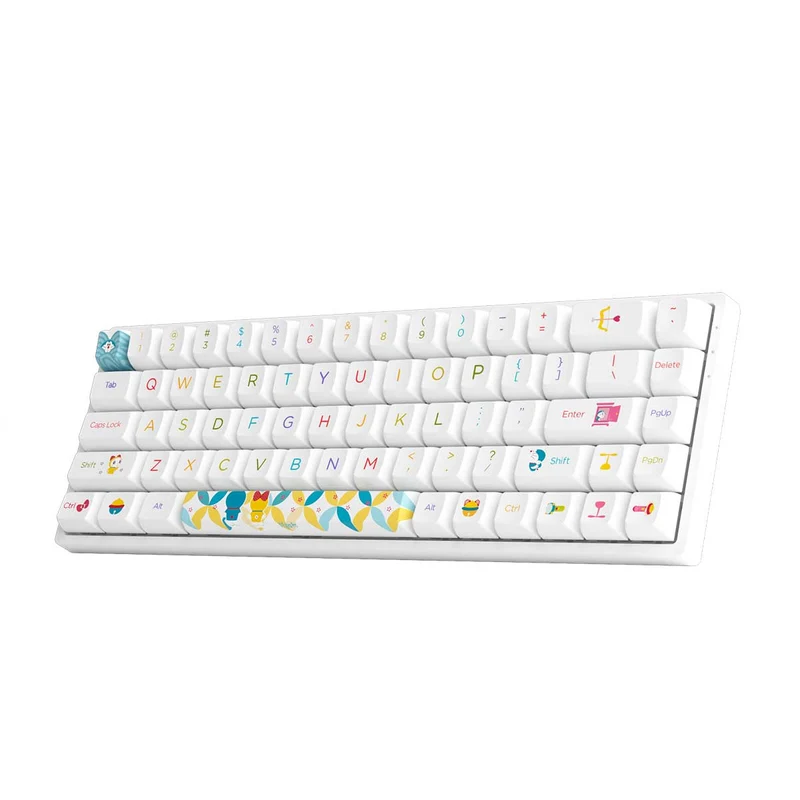 Akko Doraemon Rainbow 3068B Multi-Modes RGB Hot-Swappable Mechanical Keyboard (Akko CS Jelly Purple)