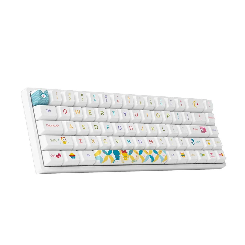 Akko Doraemon Rainbow 3068B Multi-Modes RGB Hot-Swappable Mechanical Keyboard (Akko CS Jelly Purple)