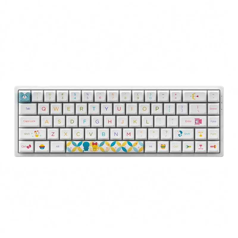 Akko Doraemon Rainbow 3068B Multi-Modes RGB Hot-Swappable Mechanical Keyboard (Akko CS Jelly Purple)