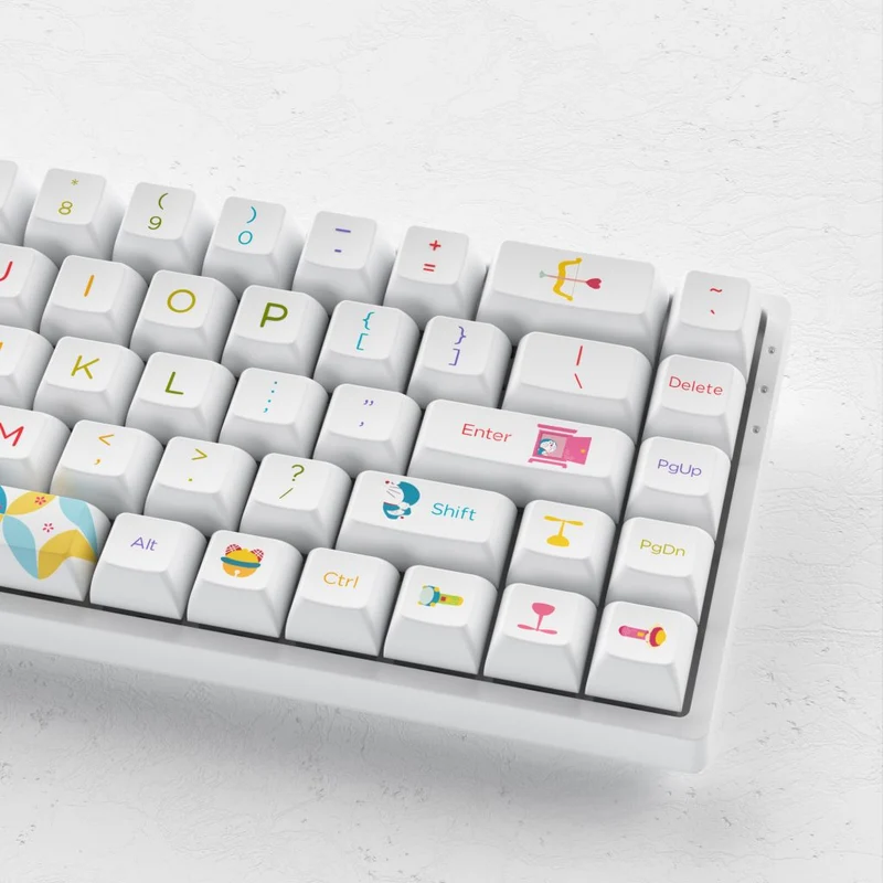 Akko Doraemon Rainbow 3068B Multi-Modes RGB Hot-Swappable Mechanical Keyboard (Akko CS Jelly Purple)