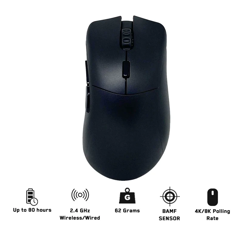 Glorious Model D 2 Pro 4K/8K Polling Wireless Gaming Mouse (Black)