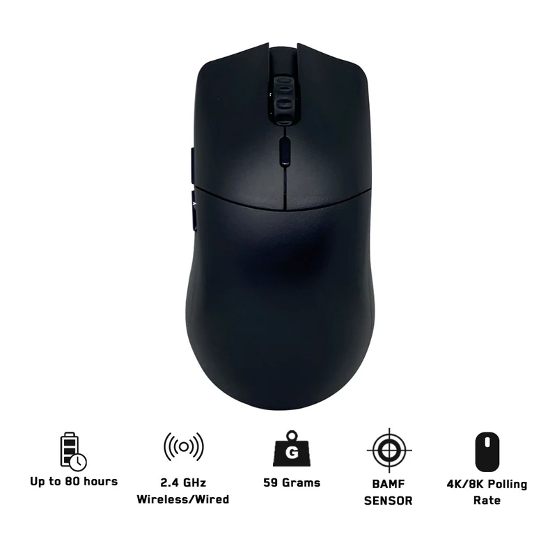 Glorious Model O 2 Pro 4K/8K Polling Wireless Gaming Mouse (Black)