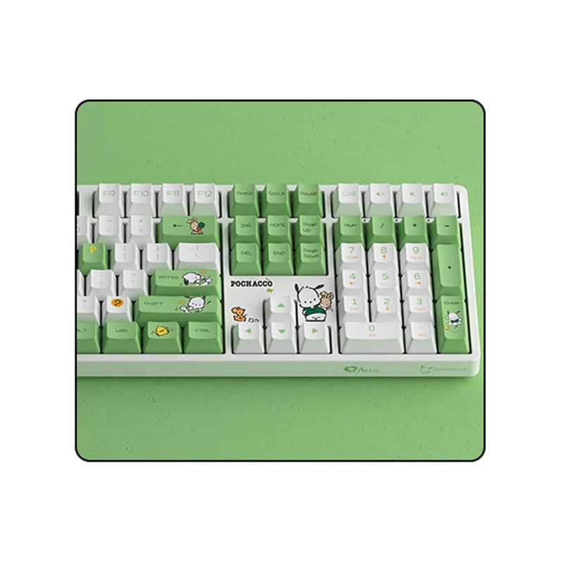 Akko Pochacco Green 5108B Plus Multi-Modes RGB Hot-Swappable Mechanical Keyboard (Akko Cream Yellow Pro, Akko Cream Blue Pro, Akko Creamy Cyan Switch, Akko V3 Piano Pro Switch)